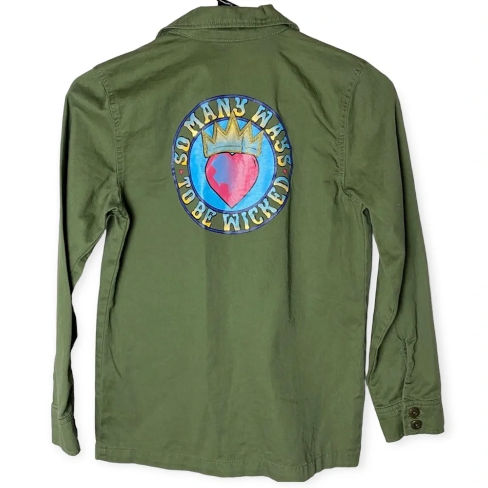 Disney Descendants D-signed utilitarian cargo kids girls size 12 olive green